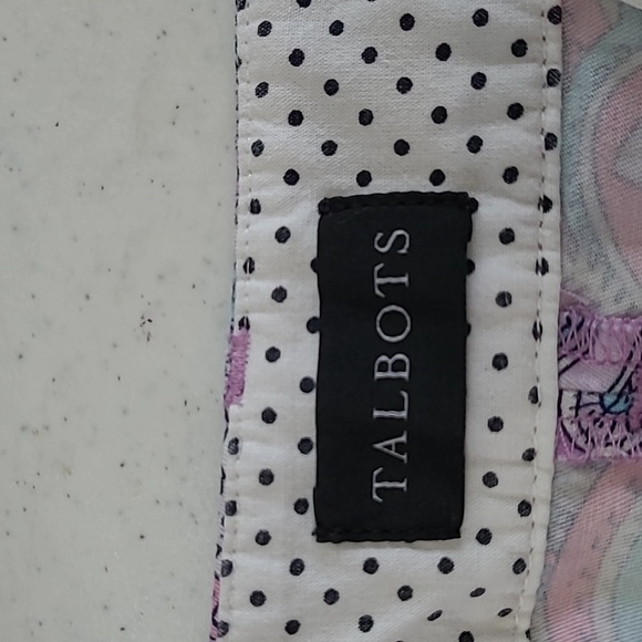 Talbots Purple Paisley Print The Perfect Crop Pant size 12 - Picture 3 of 8